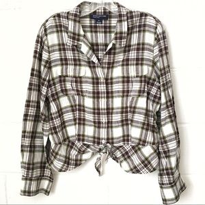 Jones New York Women's XL Button Up Shirt Plaid
